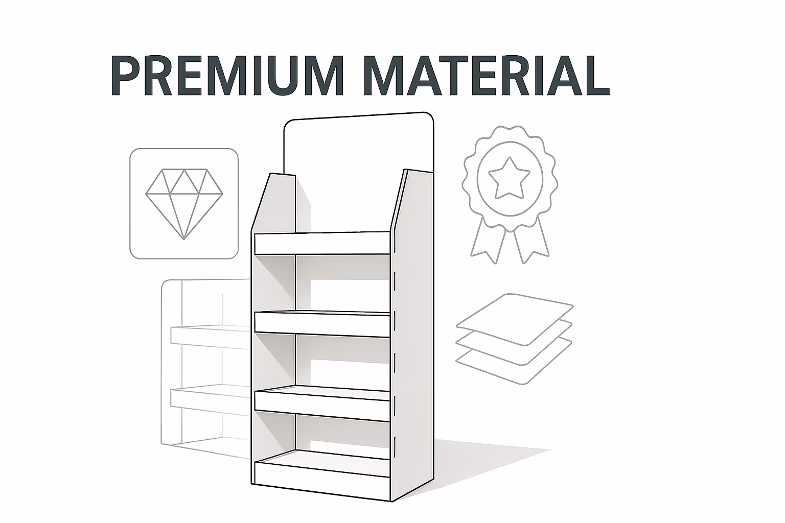 Premium Material Cardboard Display | Meiya Stand
