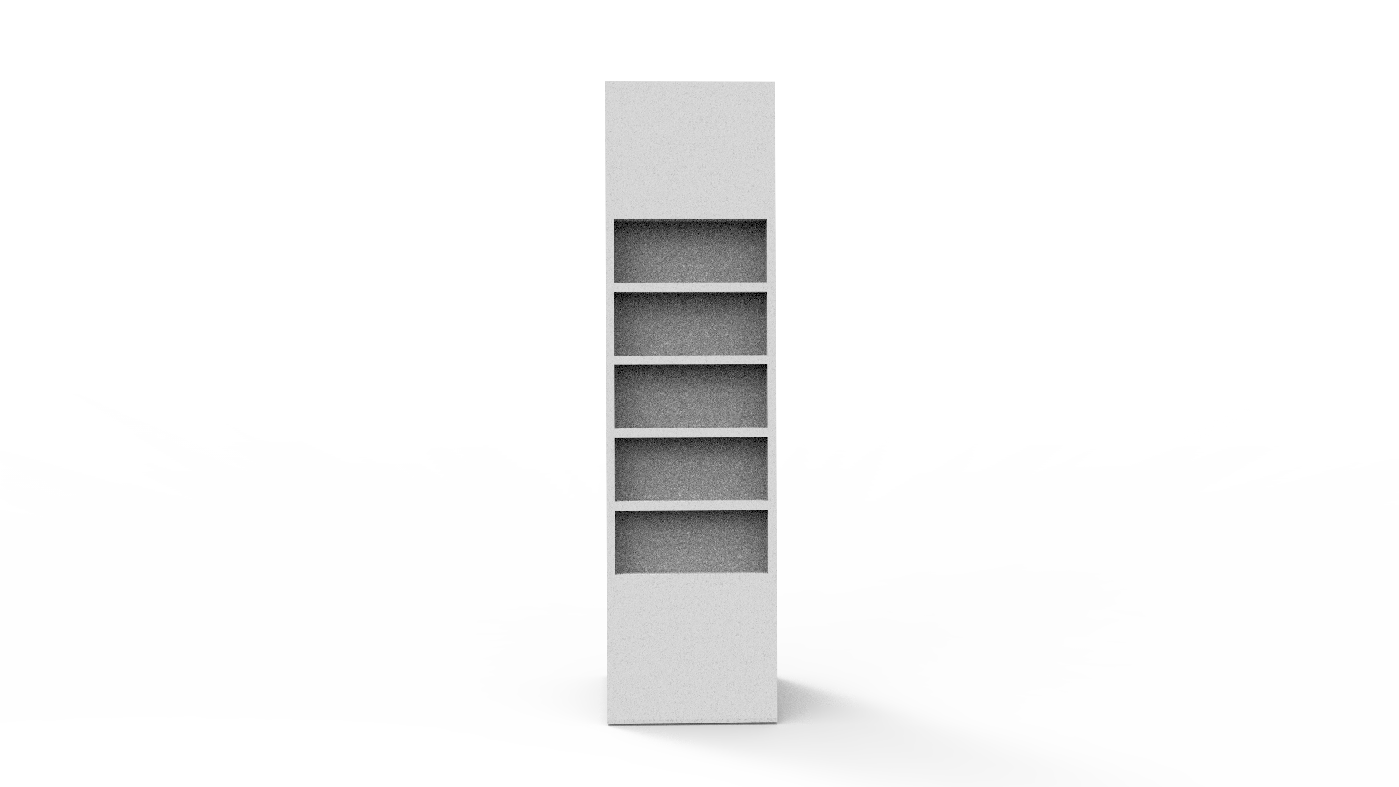 Trapezoidal Double-Sided Floor Display Stand front view