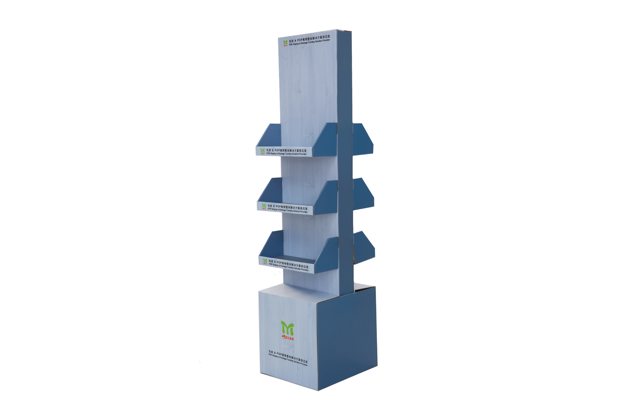Three-tier double-sided floor display stand