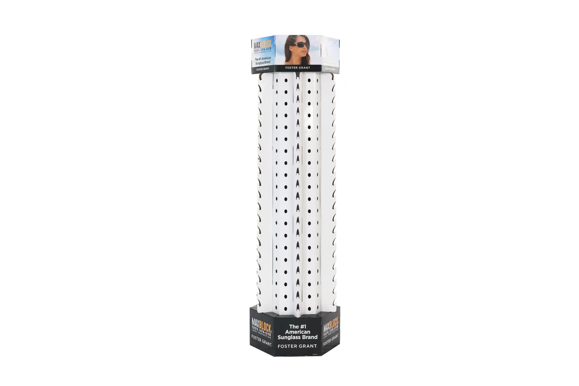 MAXBLOCK Polygonal Column Floor Display Stand