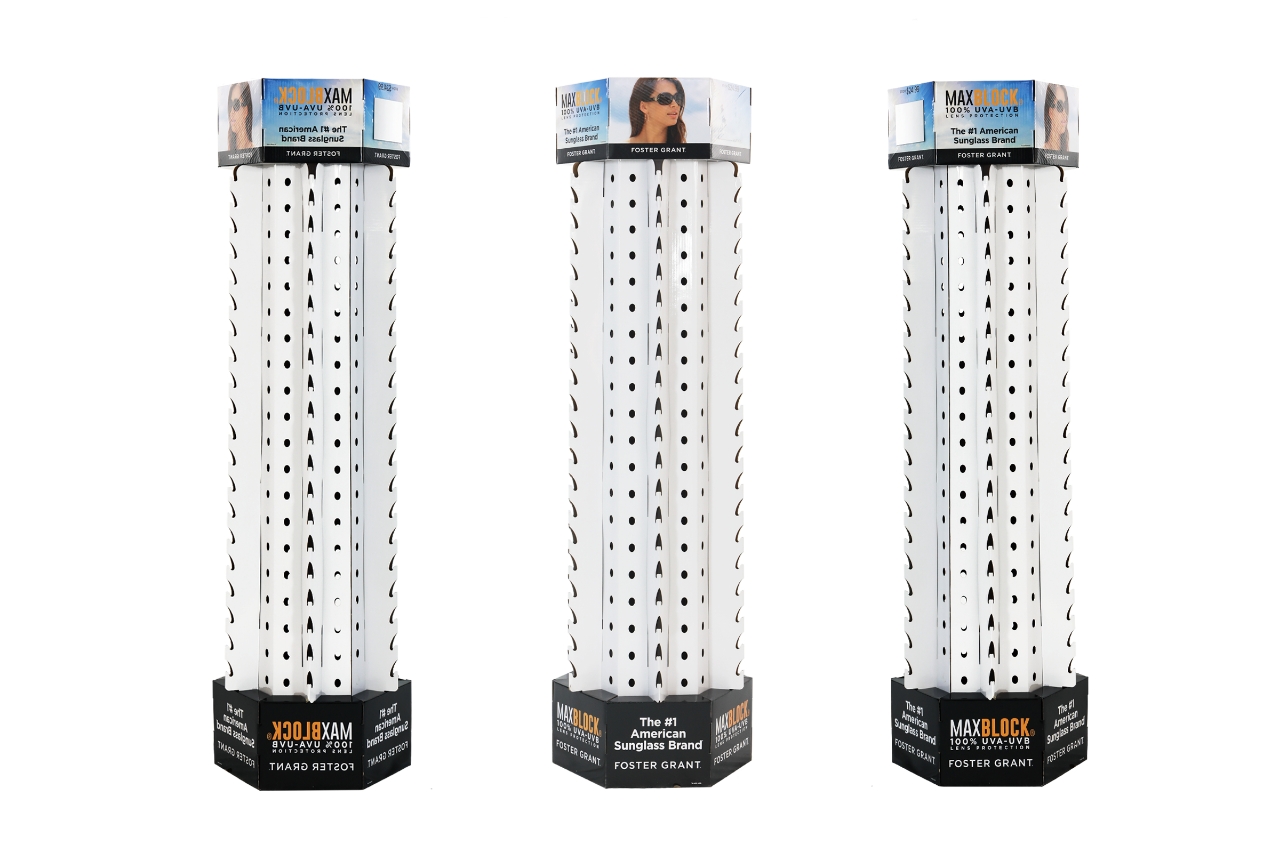 MAXBLOCK Polygonal Column Floor Display Stand