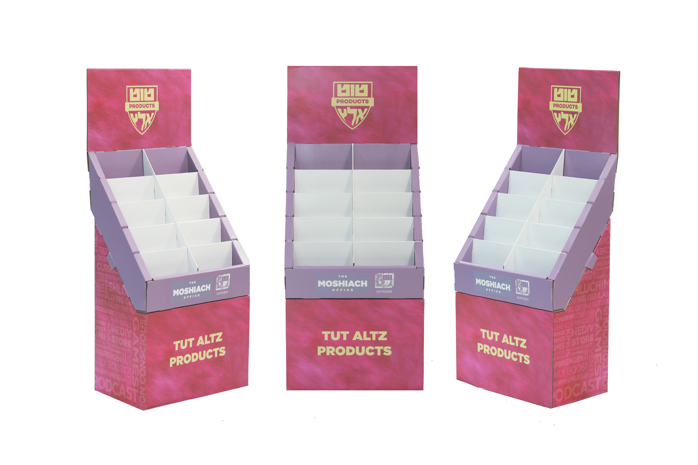Multi-Compartment Floor Display Stand