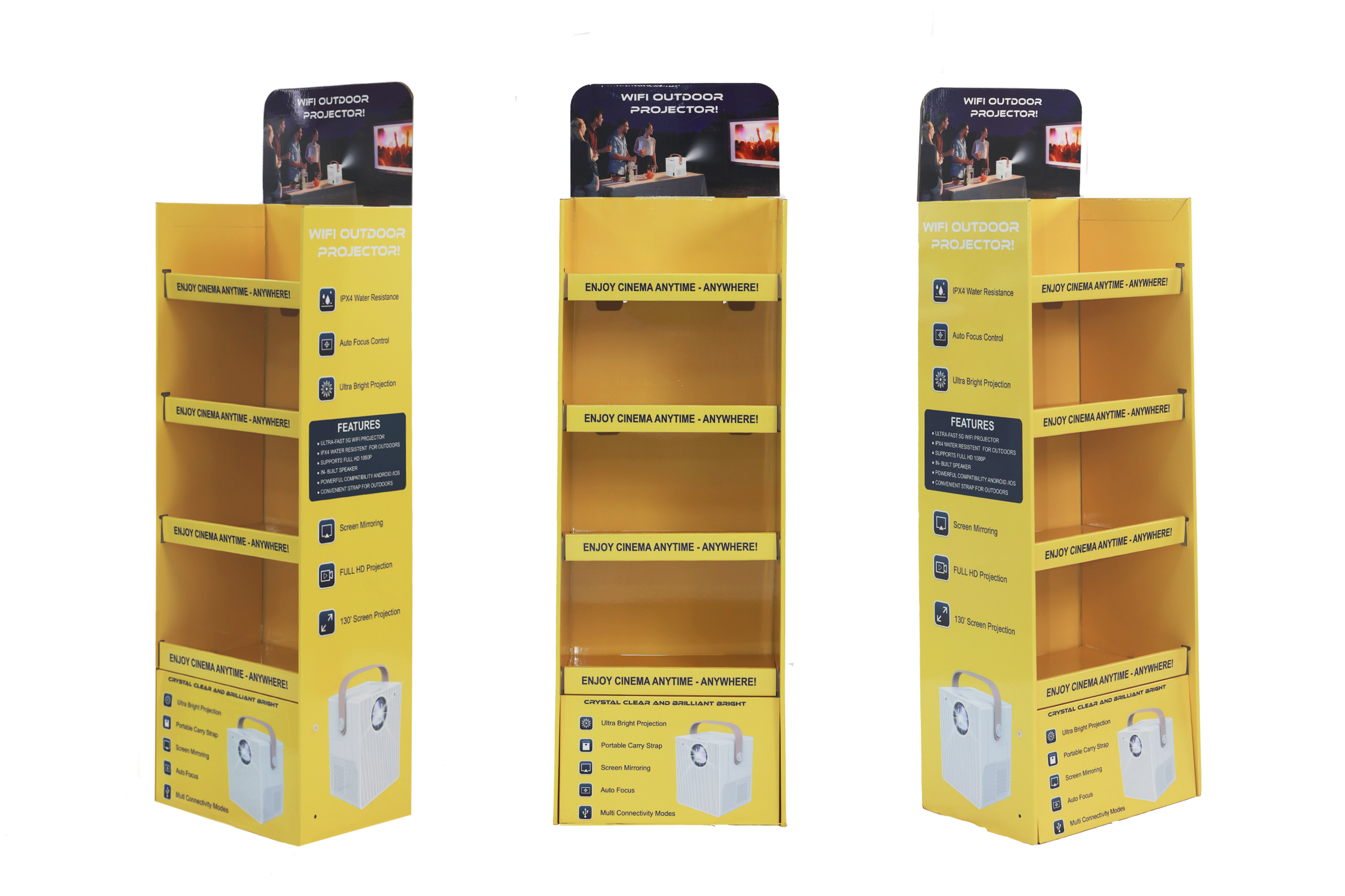 Four-Tier Projector Floor Display Stand