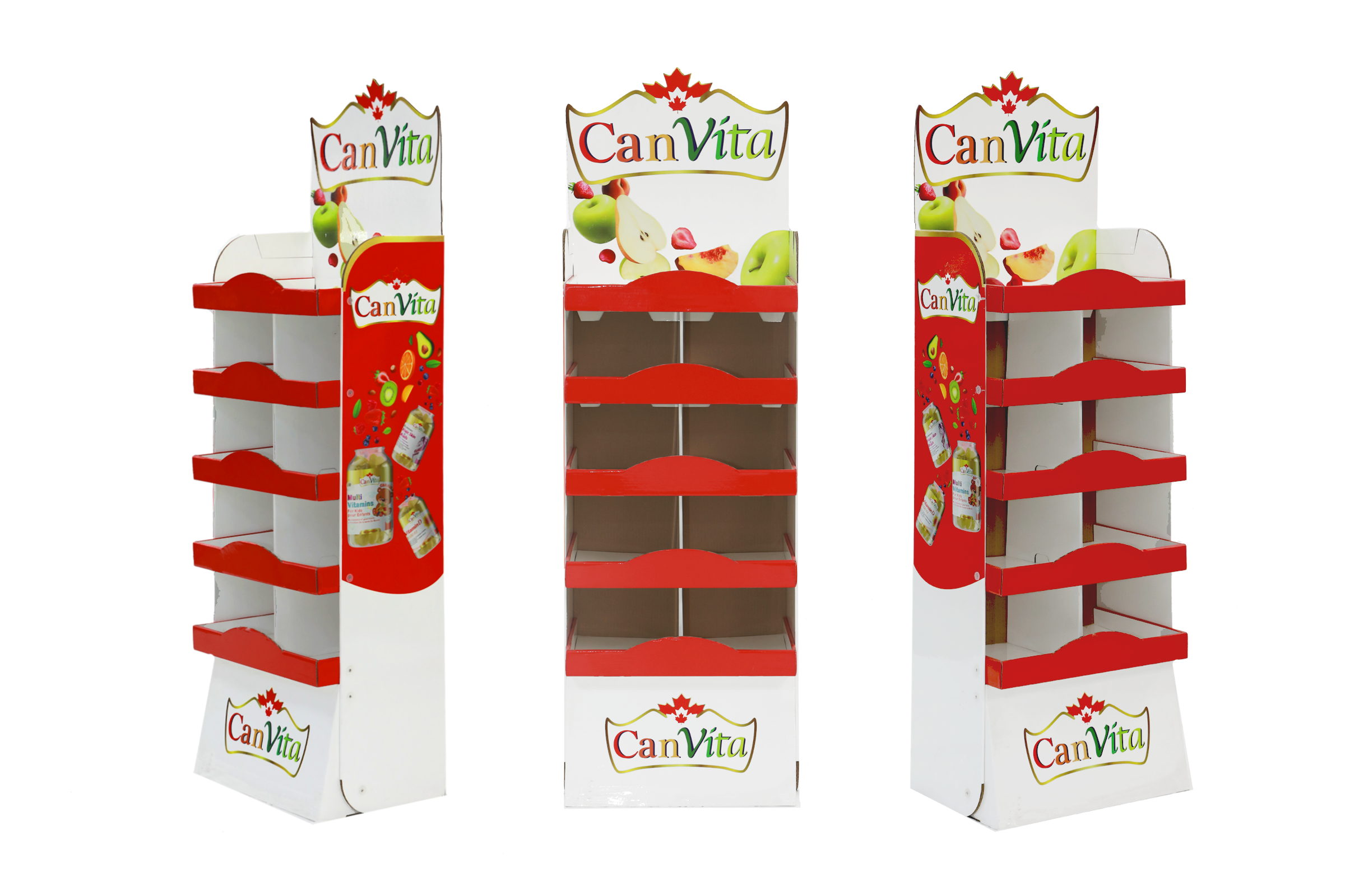 Five-Tier Sectioned Floor Display Stand