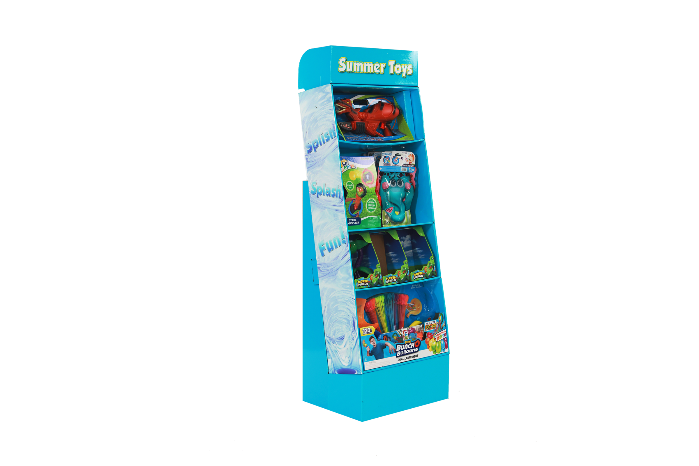 Four-Tier Summer Toy Floor Display Stand