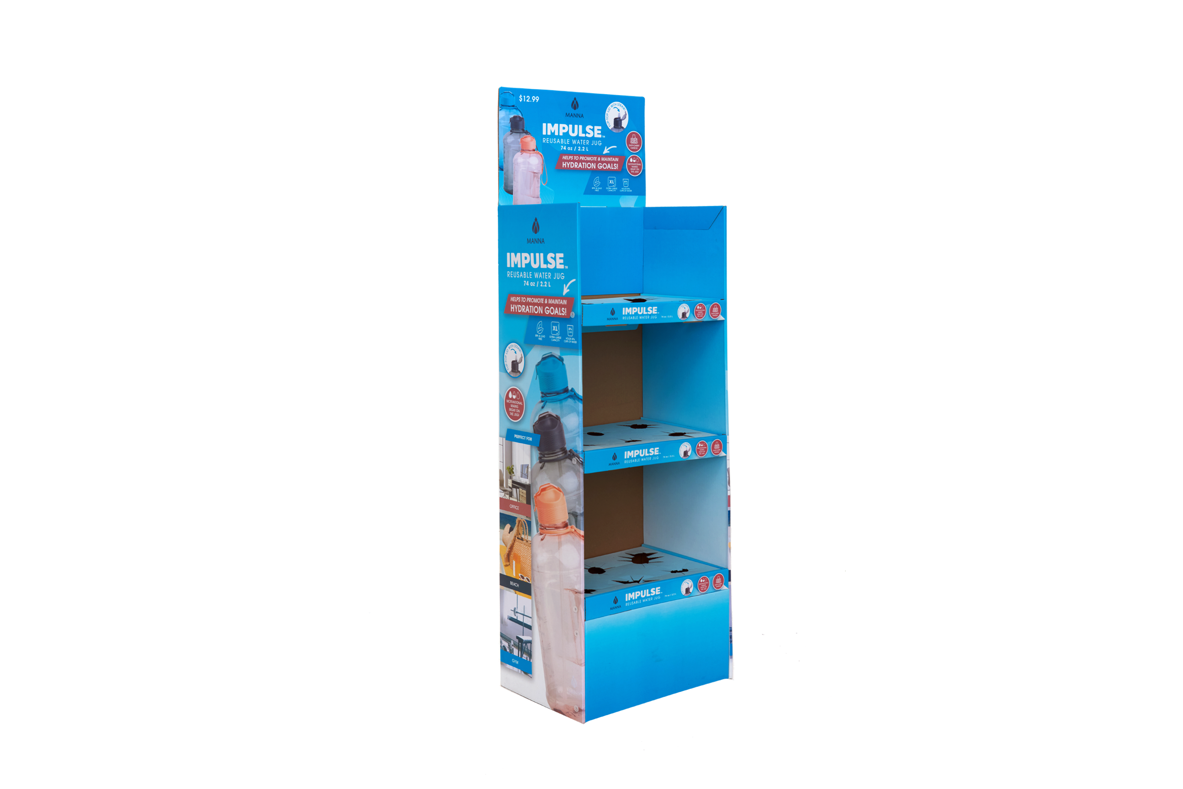 MANNA Three-Tier Floor Display Stand