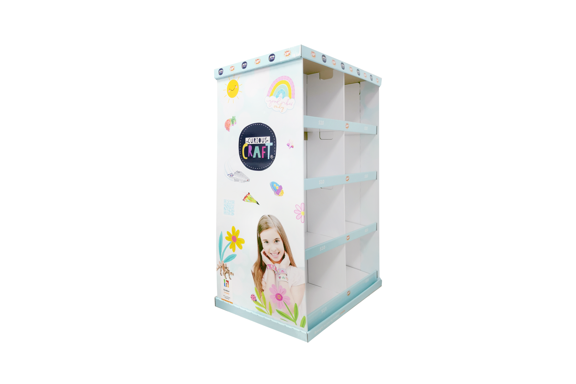 CURIOUS CRAFT Four-Tier Compartment Pallet Toy Display Rack