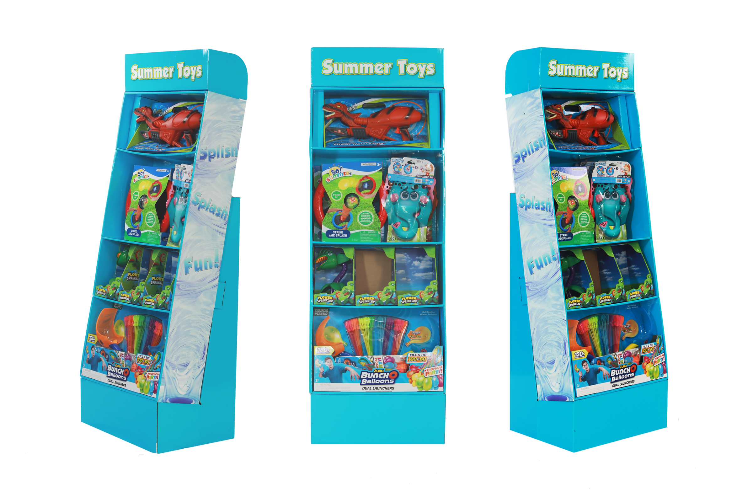 Four-Tier Summer Toy Floor Display Stand