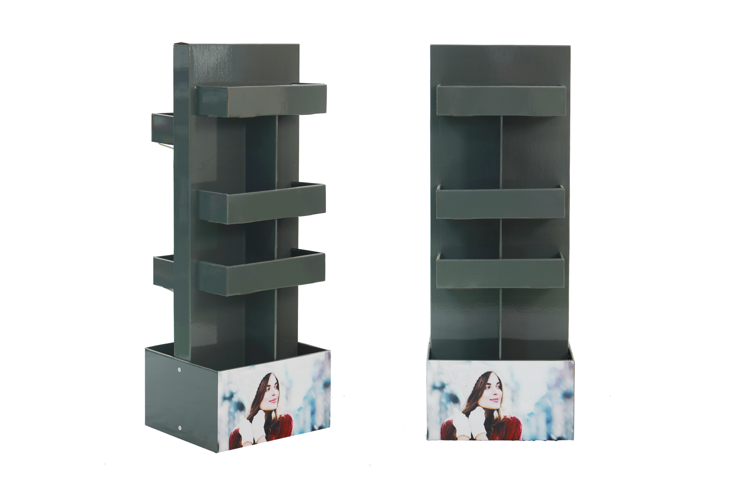Irregular Double-Sided Floor Display Stand