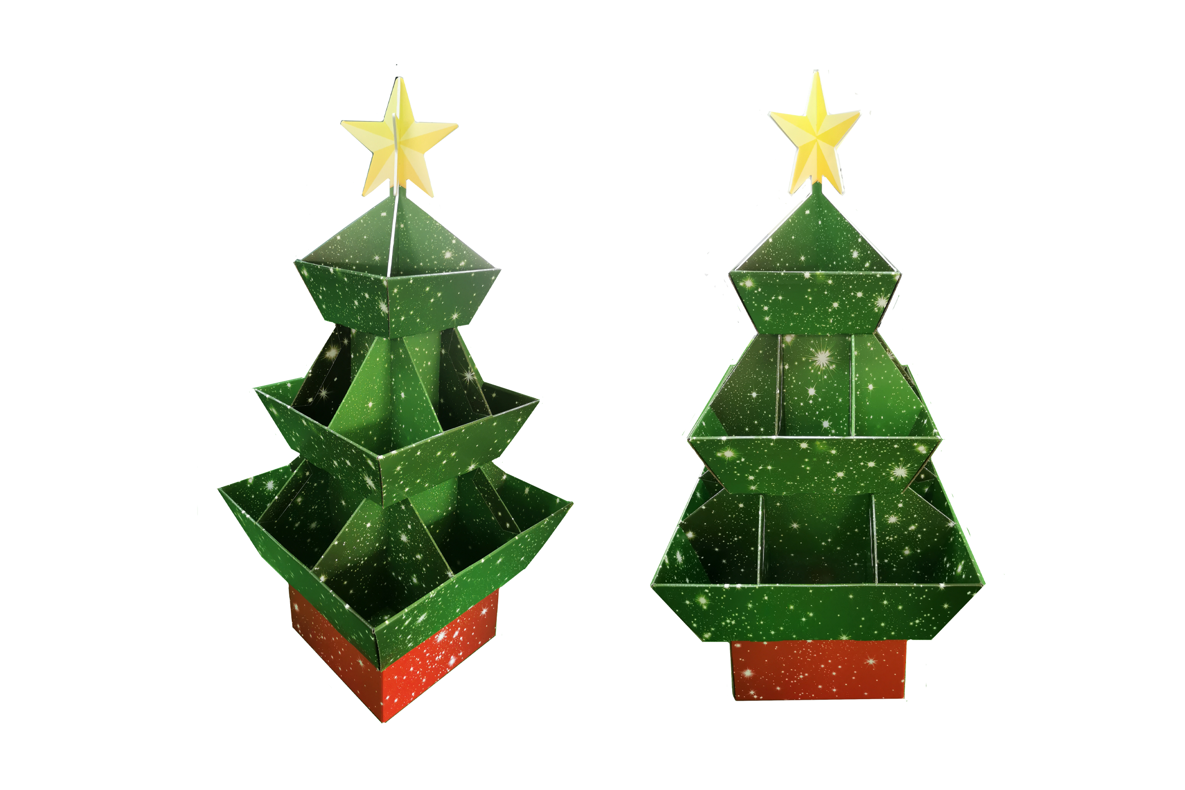 Irregular three-layer display stand