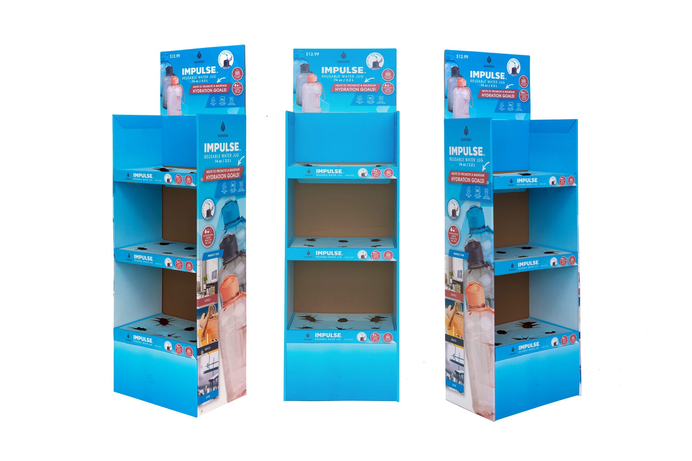 MANNA Three-Tier Floor Display Stand