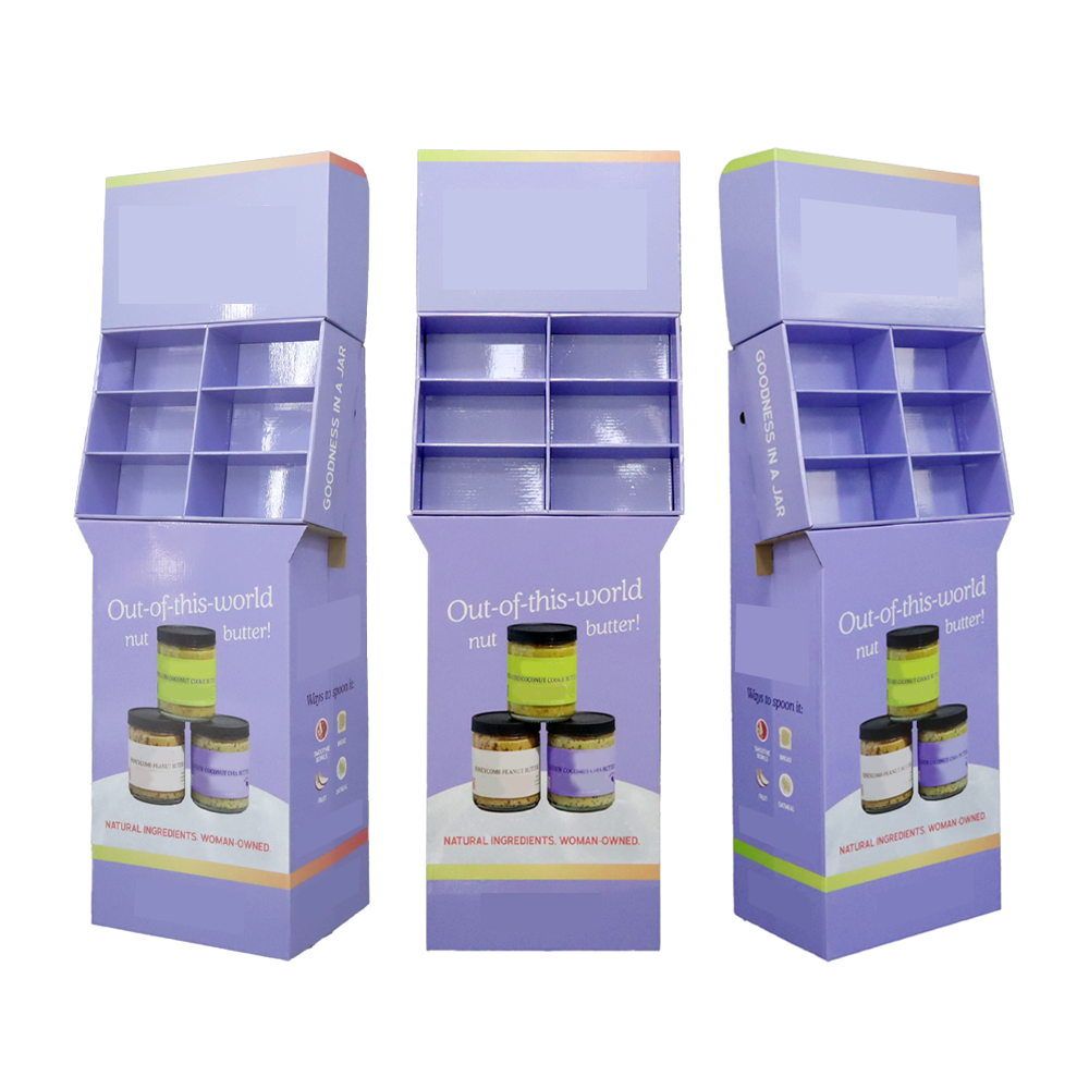 Custom Cardboard Nut Butter Floor Display Stand