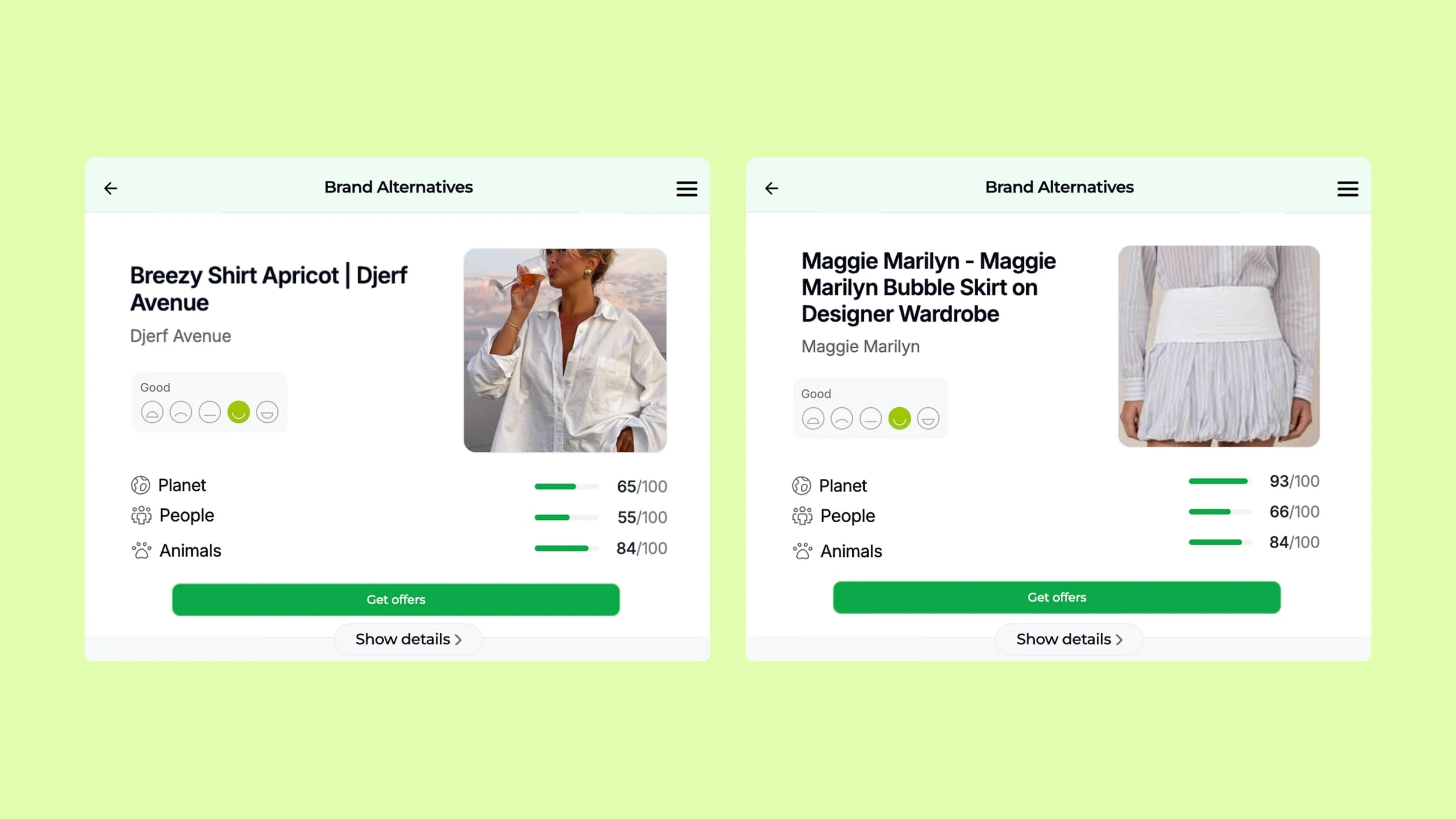 Djerf Avenue Breezy Shirt - A 'Good' rated sustainable style inspiration from Aloto.