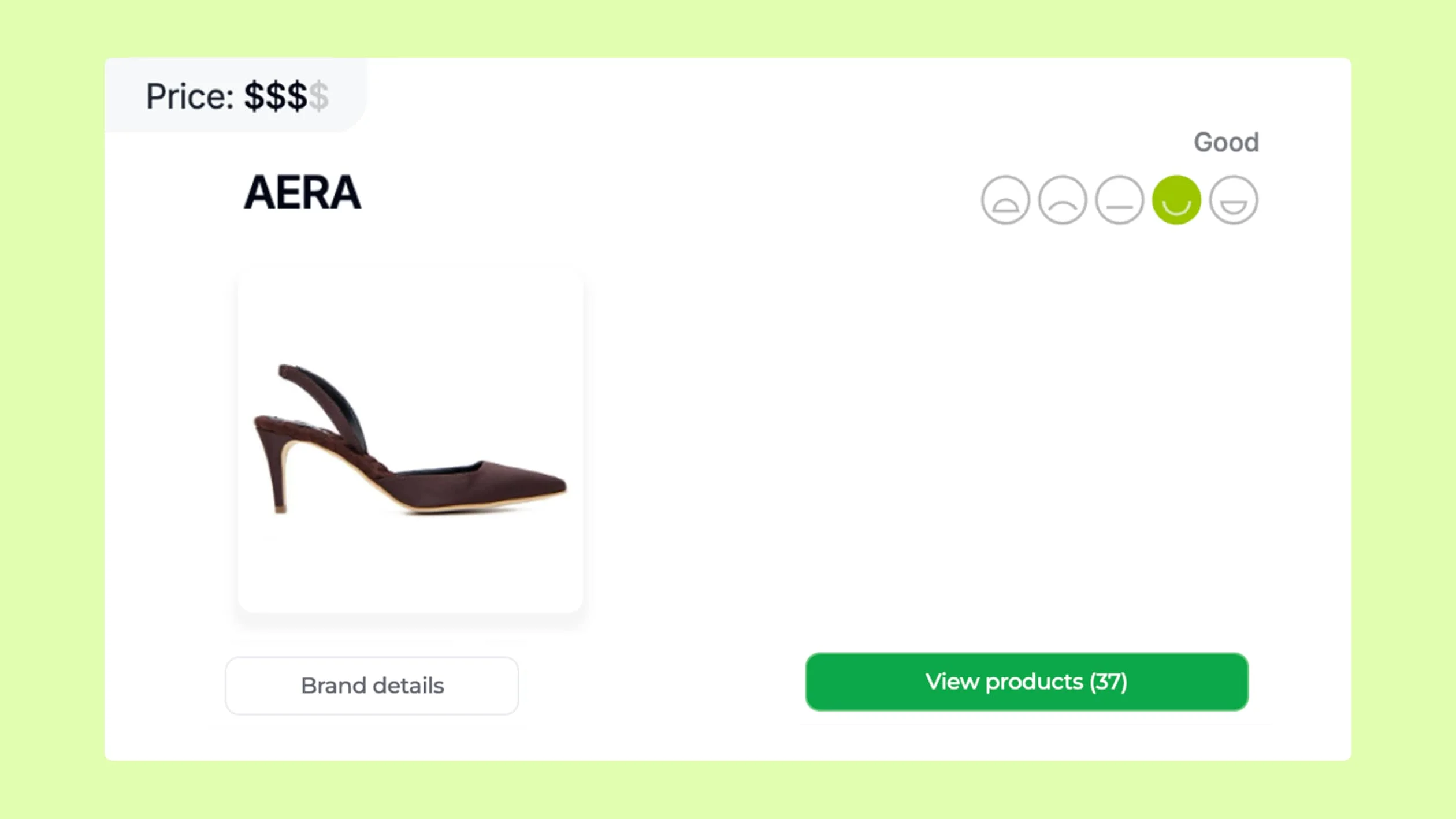 AERA pointed-toe heel - A sustainable and vegan shoe brand with a 'Good' rating