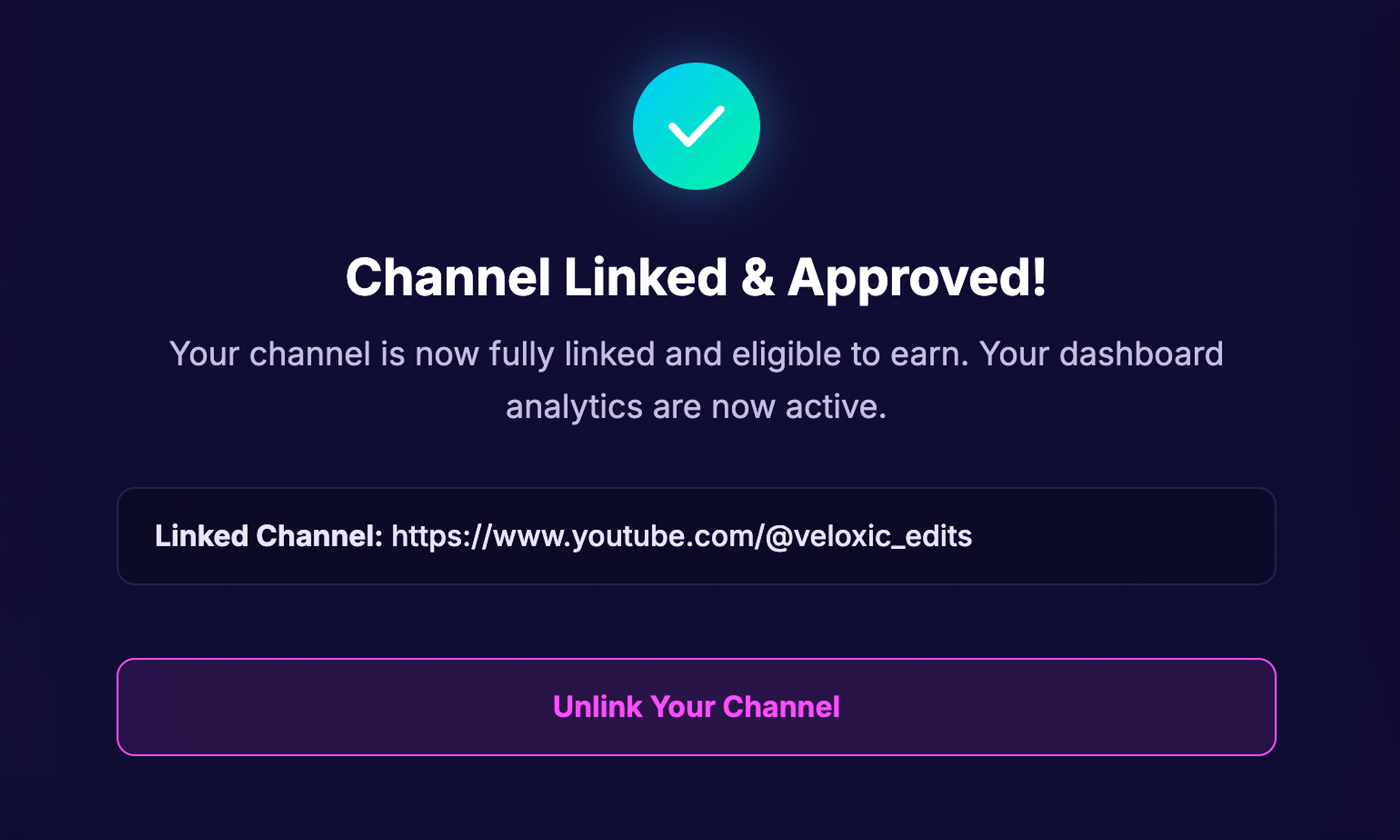Linked Channel Modal