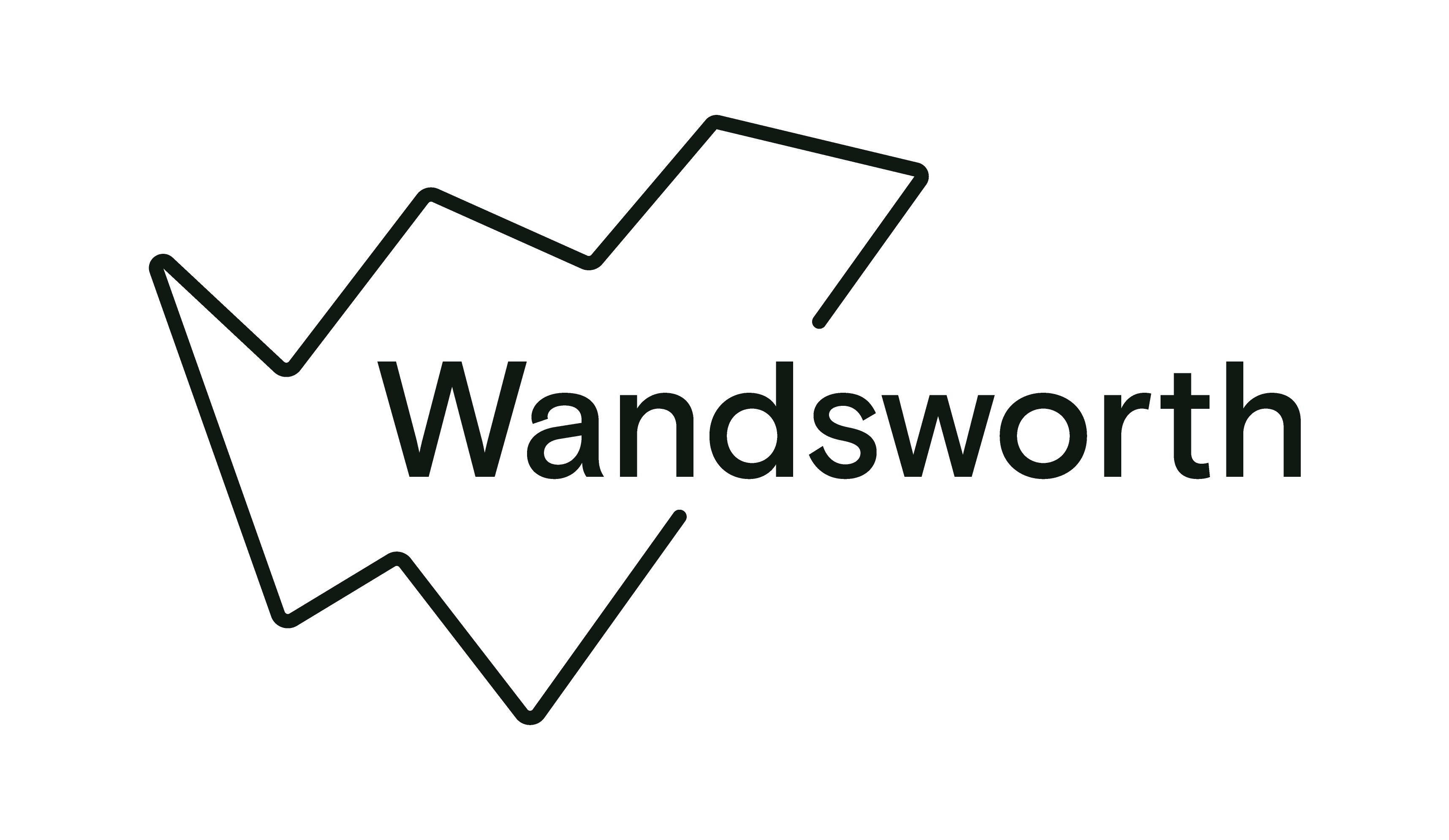 Outline of a stylized crown with the text 'Wandsworth' to the right.