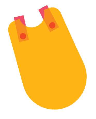 Yellow baby sleeping bag with pink shoulder fasteners.