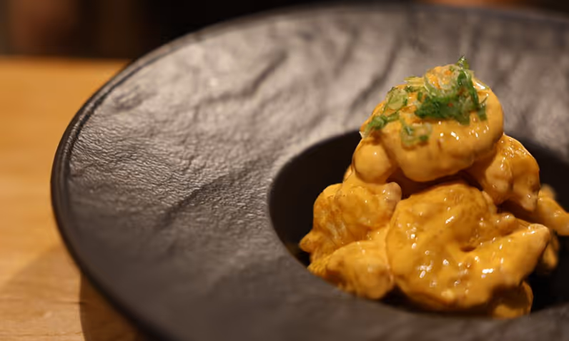 Popcorn Shrimp Tempura With Creamy Sauce
