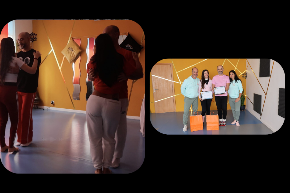 [background image] image of a vibrant dance class in action (for a dance studio)