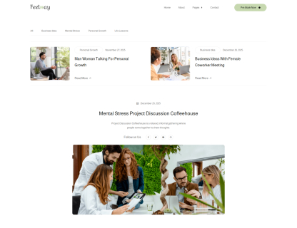 Four young adults in a bright room engaged in a collaborative discussion, with two holding tablets and one using a laptop, surrounded by green plants.