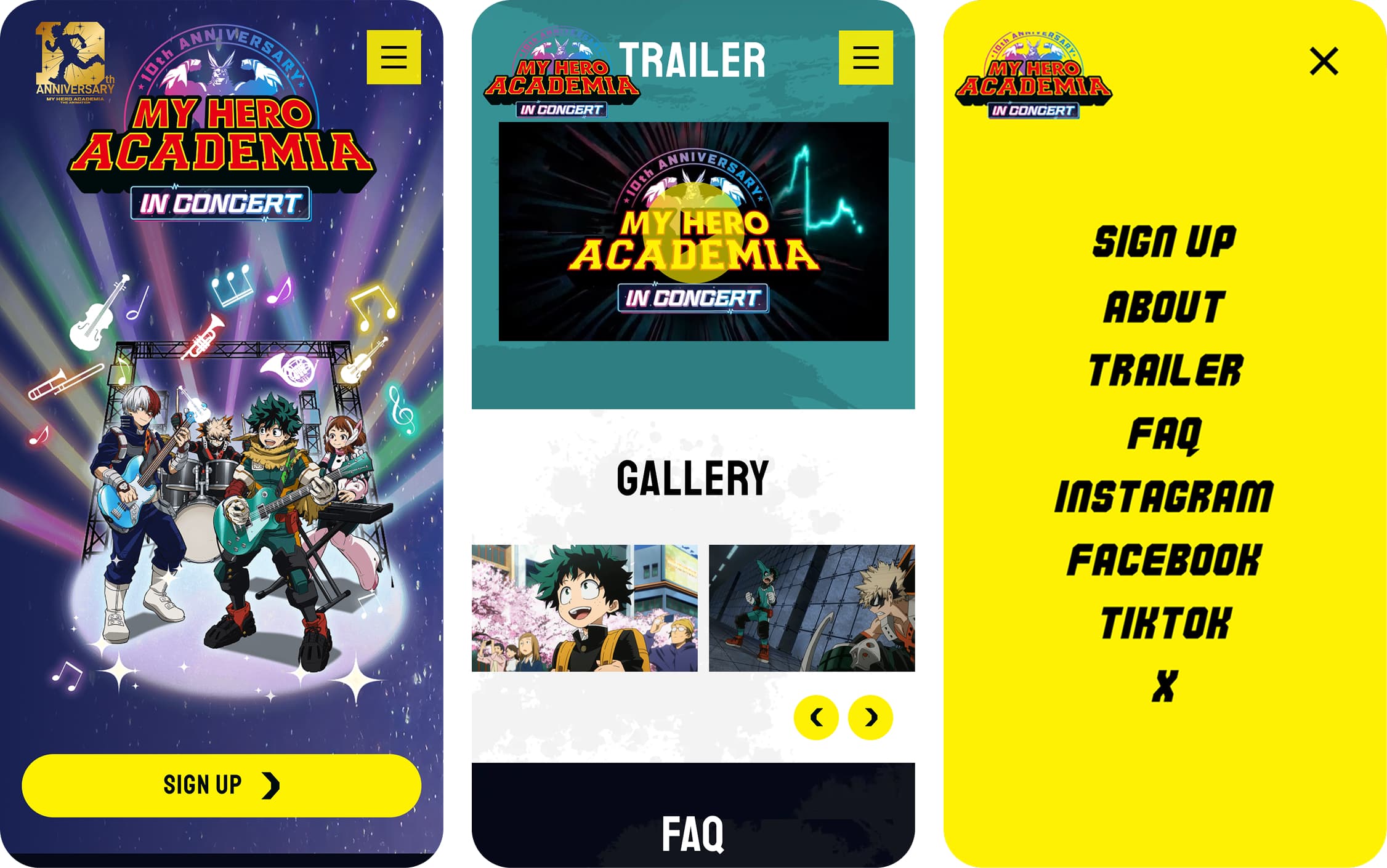 My Hero Academia In Concert mobile website