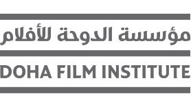 Logo of Doha Film Institute with Arabic text above and English text below, separated by horizontal lines.