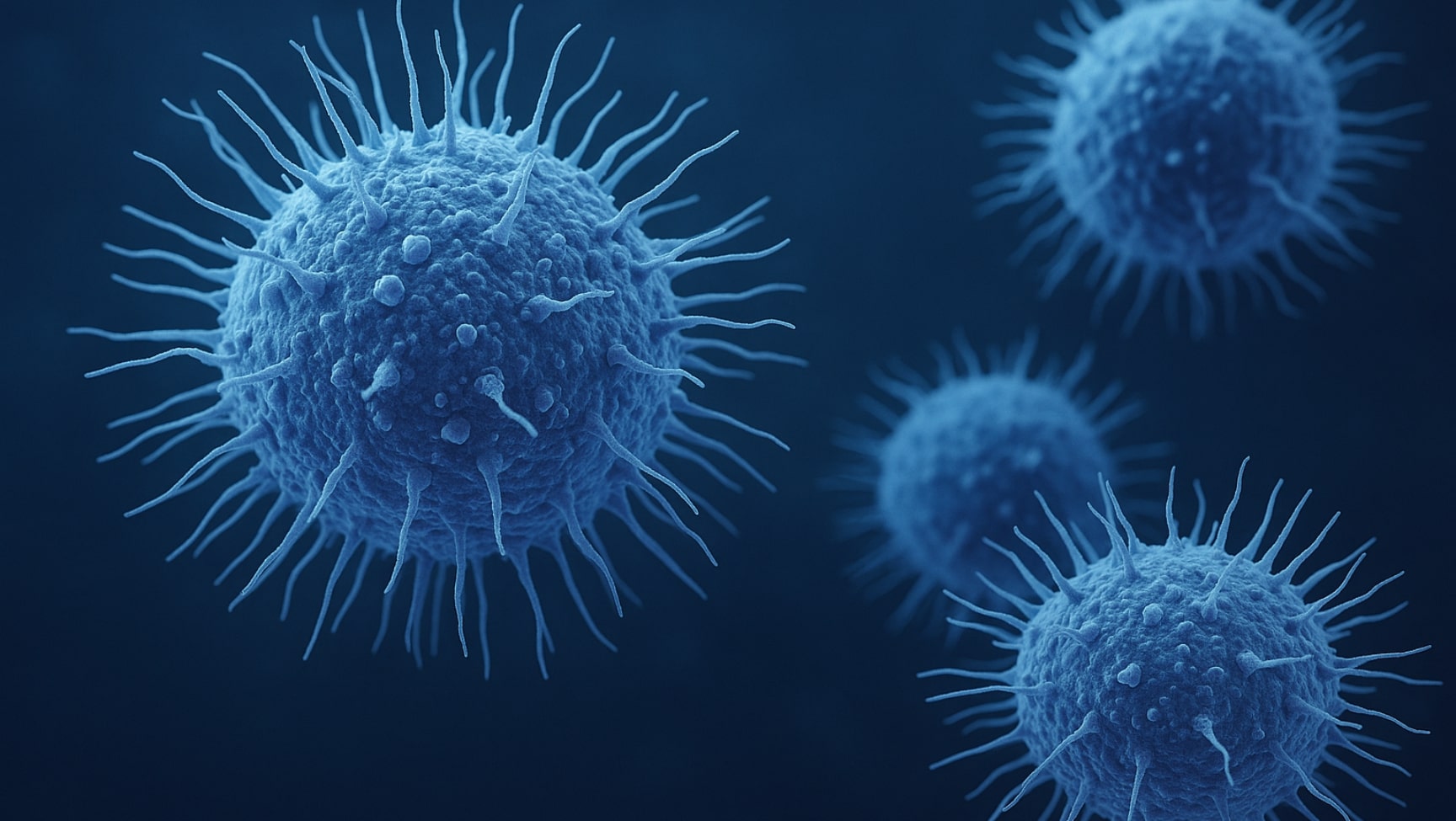 Microscopic visualisation of natural killer (NK) immune cells defending against disease
