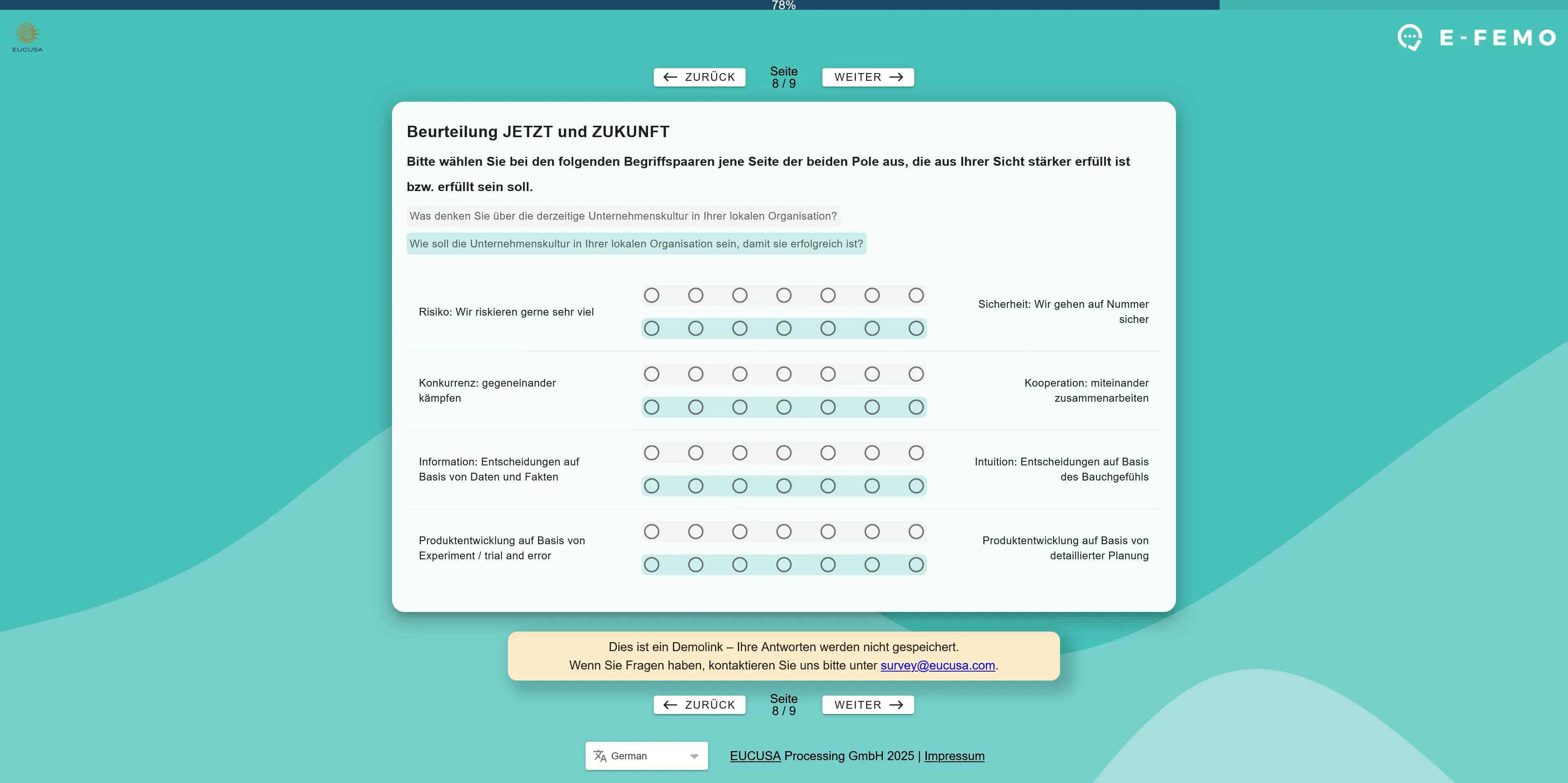 Screenshot of the Future-Readiness-Check