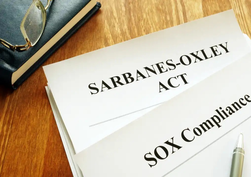 Documentos relacionados à Legislação Sarbanes-Oxley, importantes para a conformidade financeira e controle de auditoria.