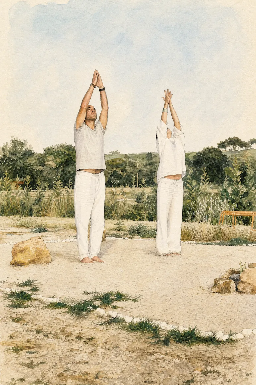 Open-air yoga and somatic movement at Dojo Bianco