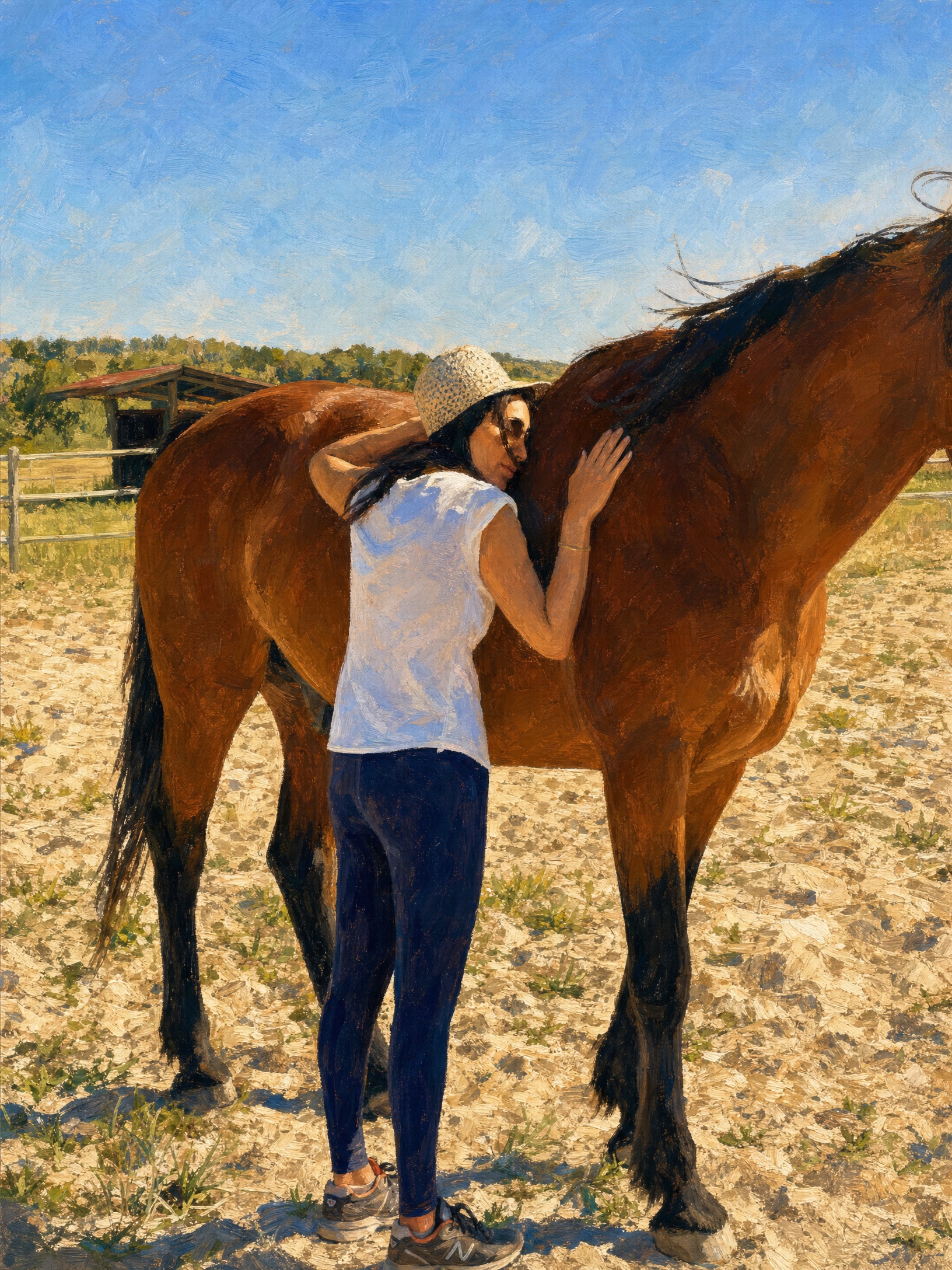 Ground-based work with a horse at Dojo Bianco