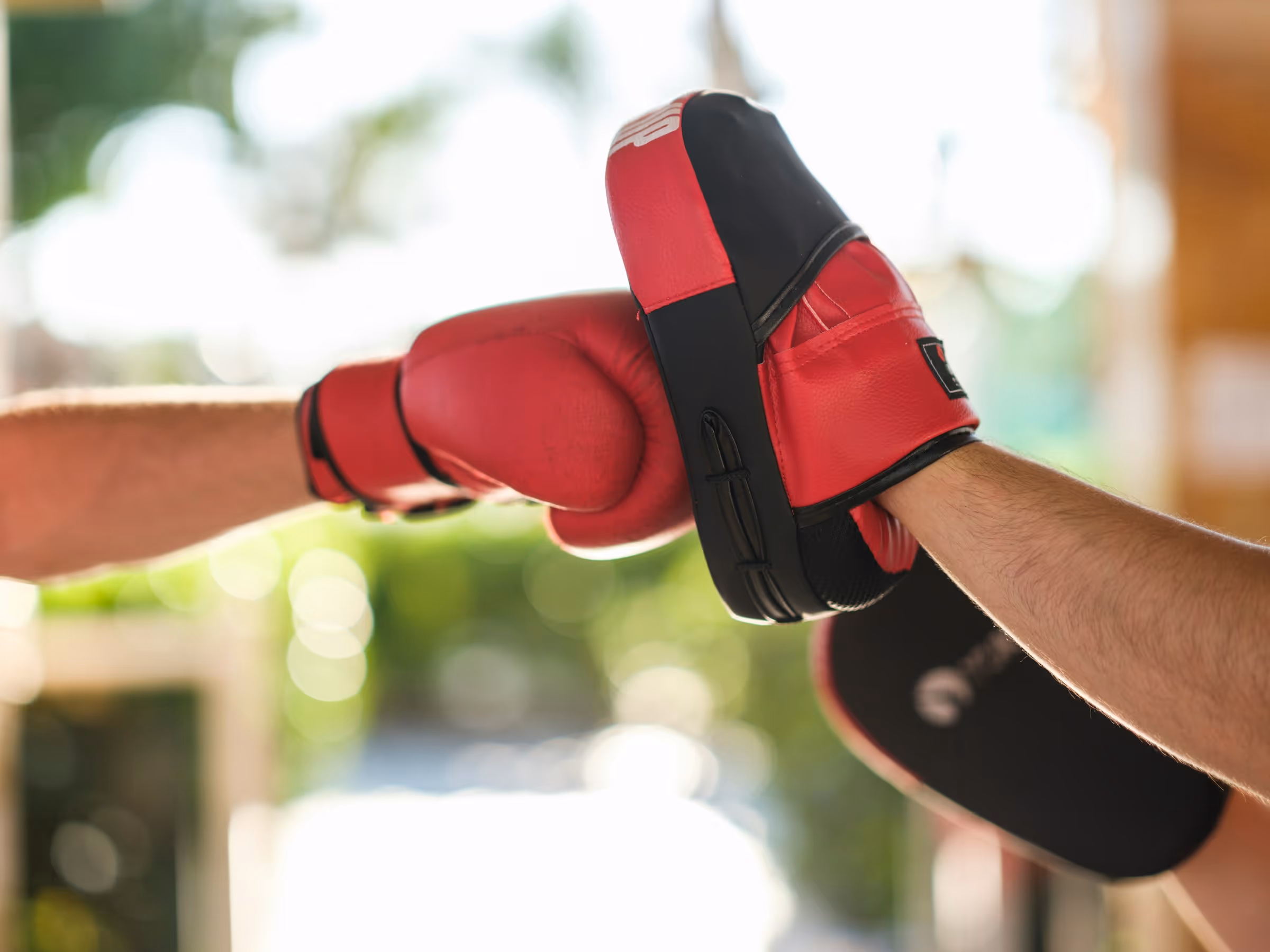 punching a glove
