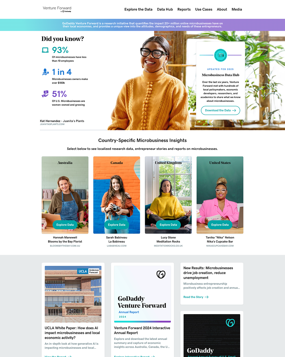Black website with bold 'Ferte' text above project images