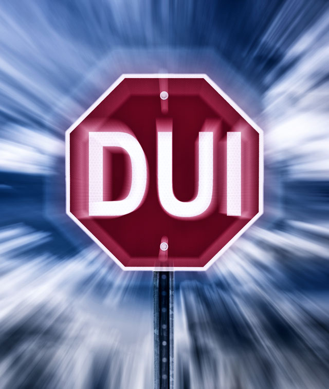 DUI street sign