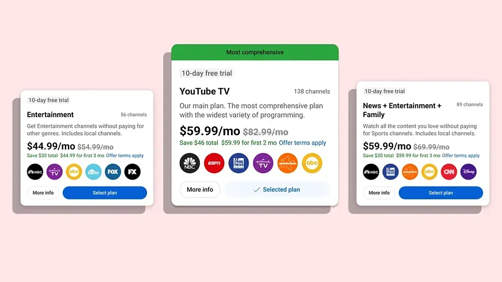 YouTube TV Rolls Out Cheaper, Genre-Focused Plans Starting Under $60