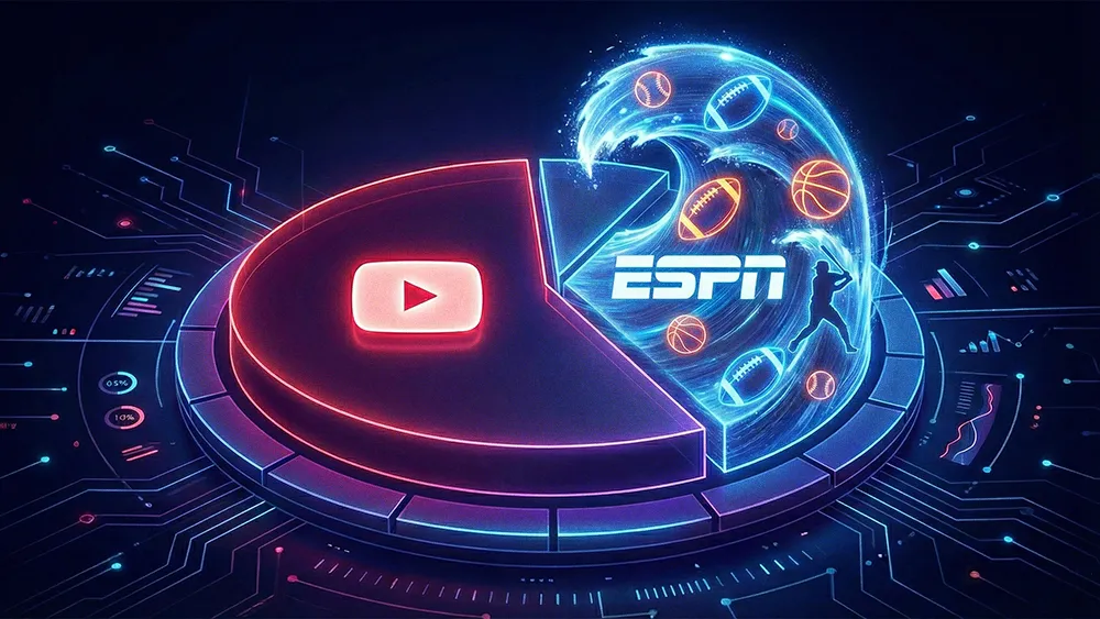 YouTube Holds TV Crown, But Disney's Sports Surge Narrows the Lead