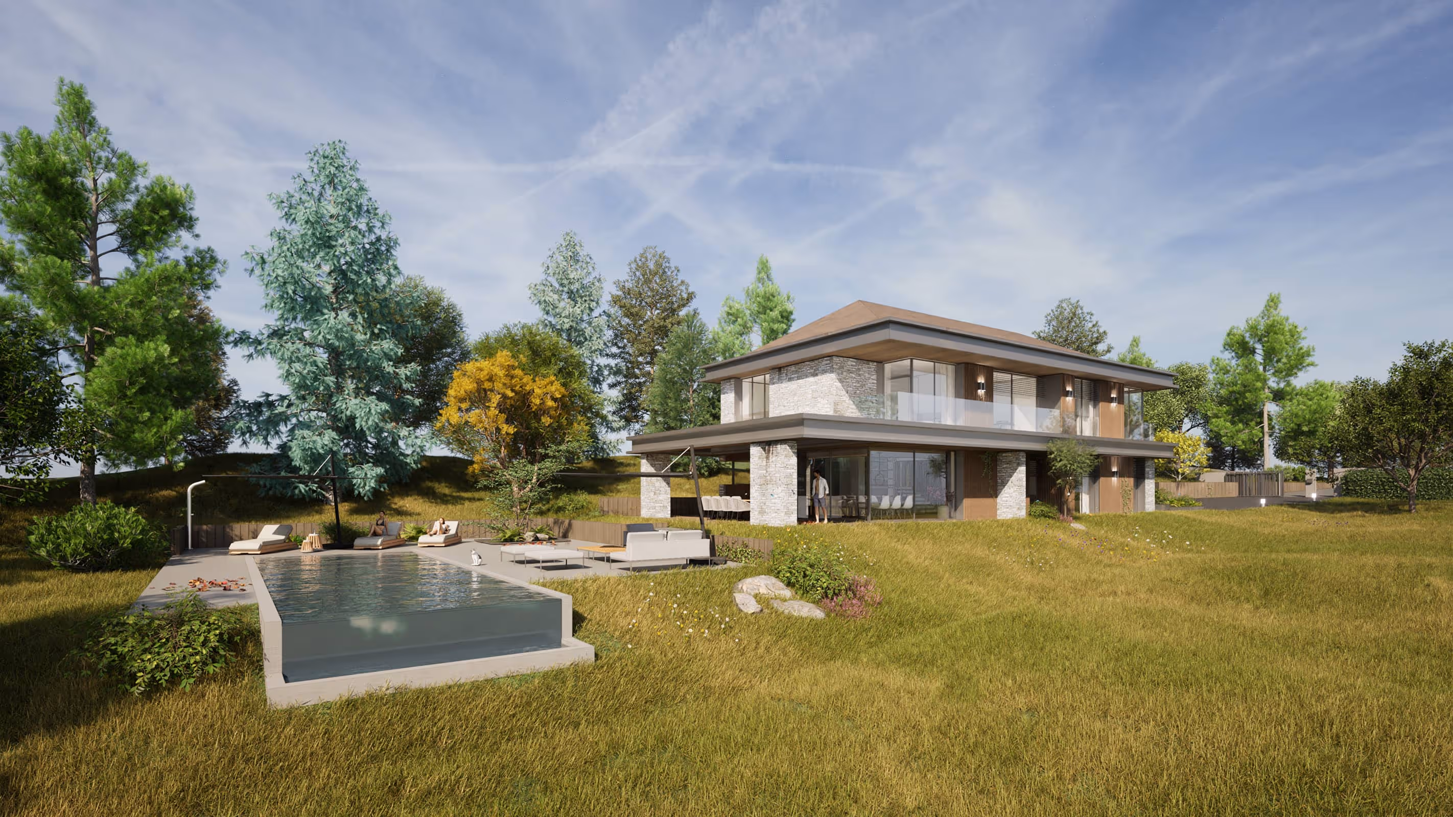 Villa contemporaine Garden à Annecy – Design intérieur & extérieur par 580 Rive Est