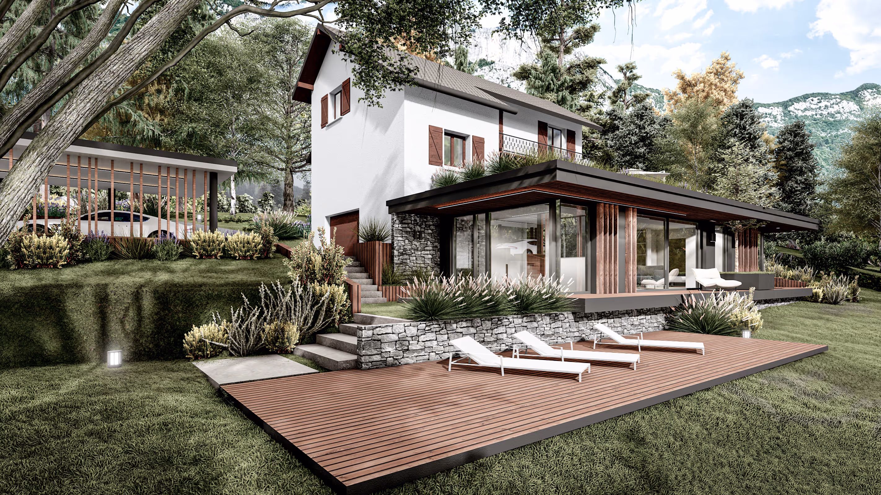 Villa Fifty – Rénovation contemporaine avec vue lac à Annecy | 580 Rive Est