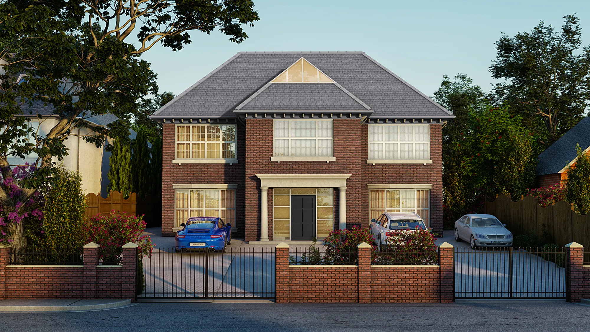 66 Alderton Hill, Loughton: visualisation of the five bedroom replacement dwelling from the street