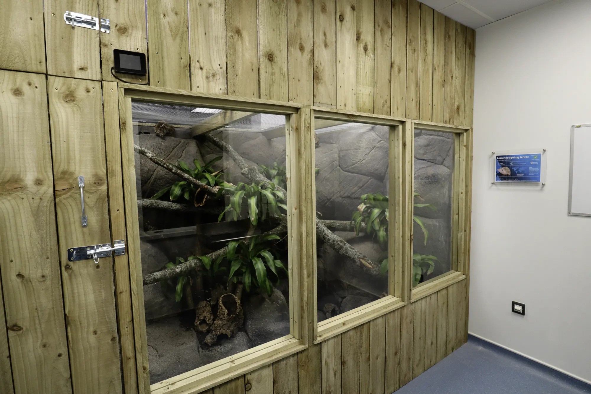 New College Swindon: timber clad viewing enclosures in the animal centre