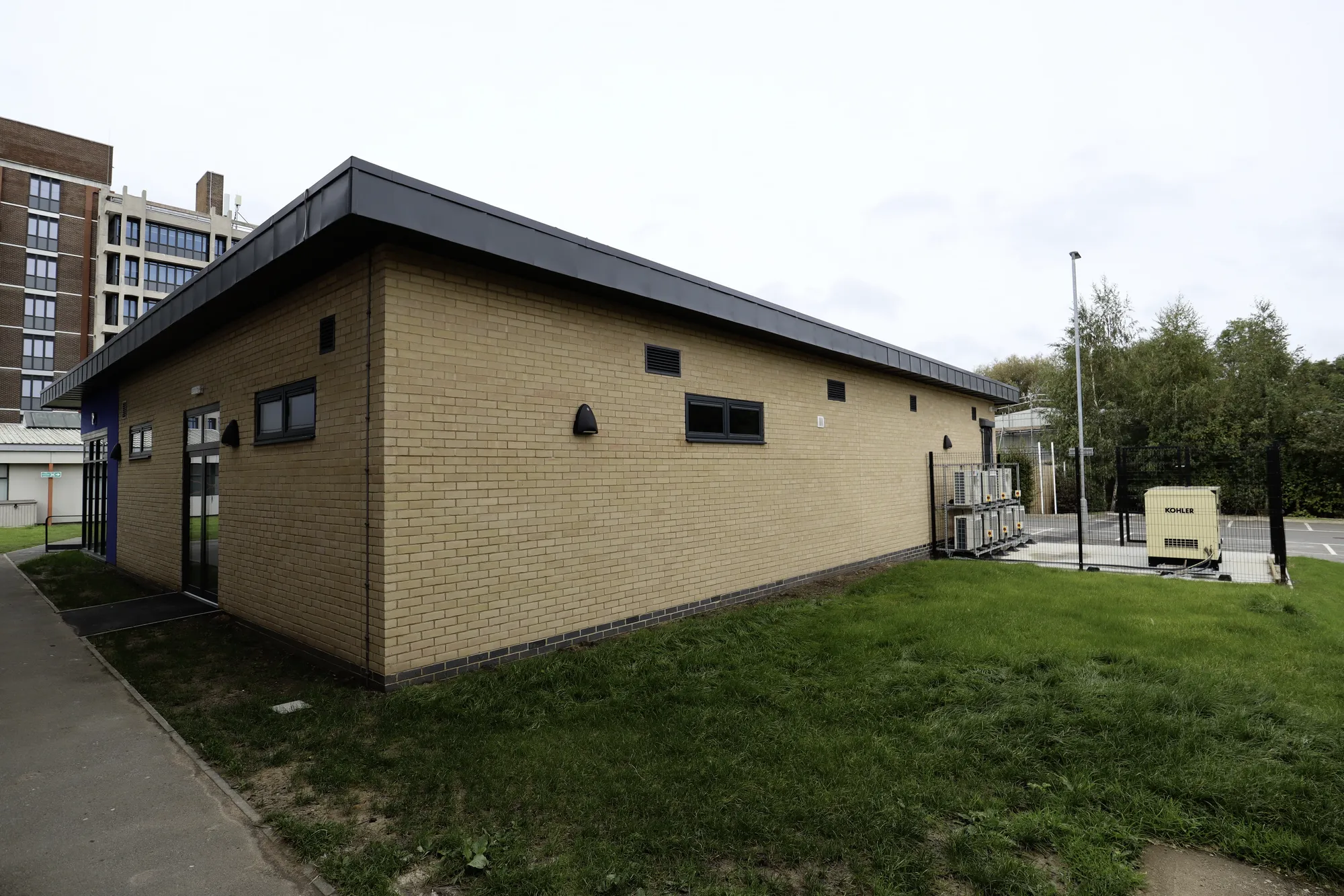 New College Swindon: side elevation of the replacement animal centre