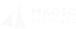 Magic Escapade logo - white version