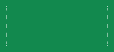 Green rectangular box with a dashed white border and rounded corners on a dark background.