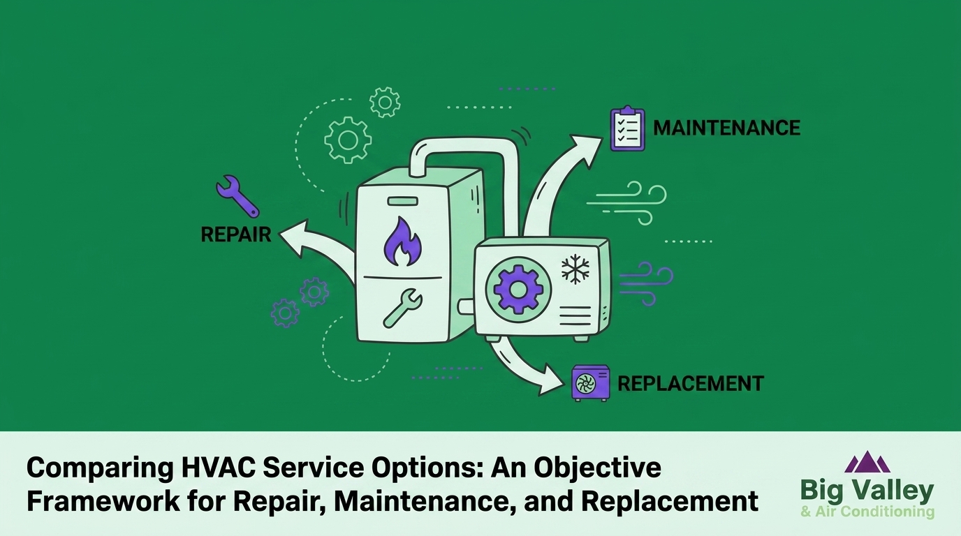 Comparing HVAC Service Options: An Objective Framework for Repair, Maintenance, and Replacement