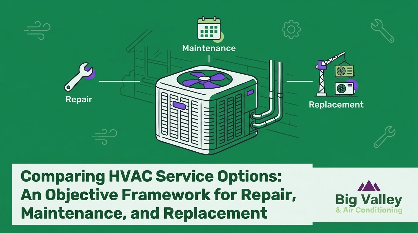Comparing HVAC Service Options: An Objective Framework for Repair, Maintenance, and Replacement