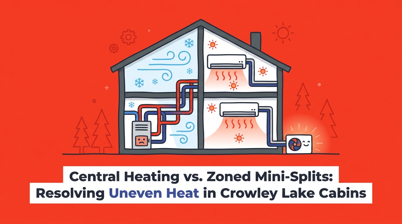 Central Heating vs. Zoned Mini-Splits: Resolving Uneven Heat in Crowley Lake Cabins — featured image