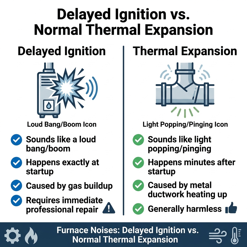 Delayed Ignition vs. Normal Thermal Expansion