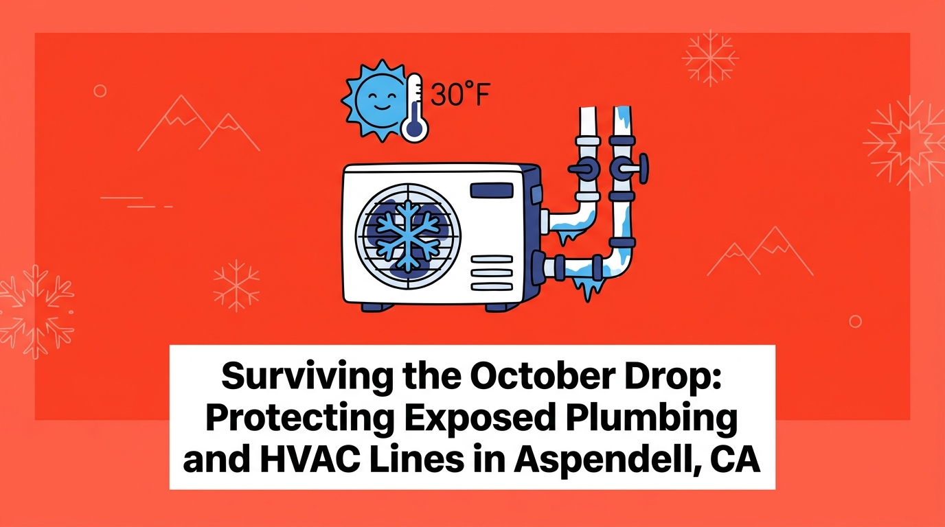 Surviving the October Drop: Protecting Exposed Plumbing and HVAC Lines in Aspendell, CA — featured image