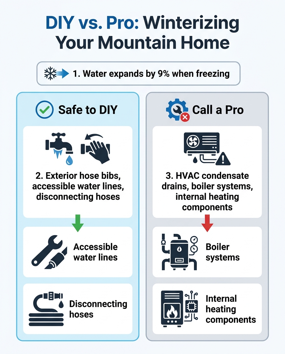DIY vs. Pro: Winterizing Your Mountain Home