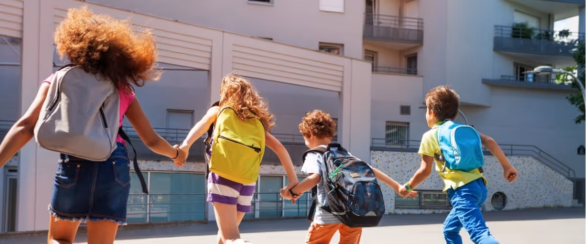 Students playing